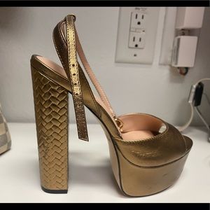 Rachel Zoe Claire Metallic Platform Shoes